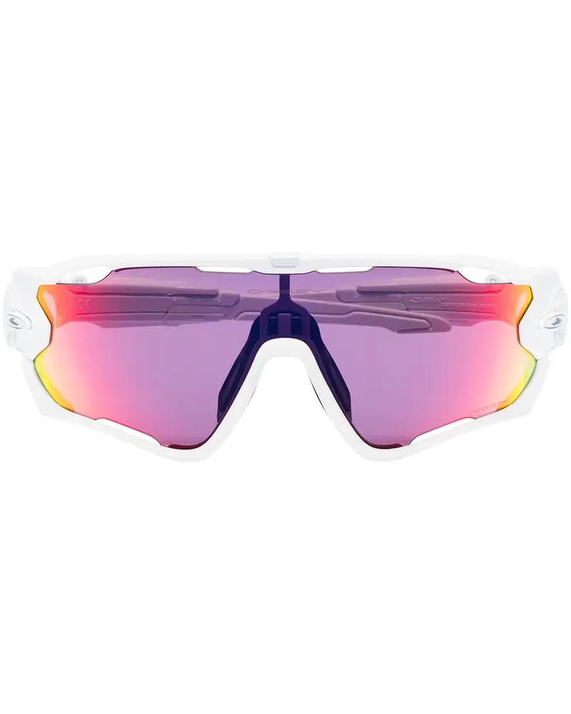 Oakley Jawbreaker Sonnenbrille mit Shield-Gestell - Weiß Weiß