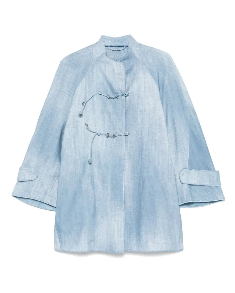 Ermanno Scervino Mantel aus Denim - Blau Blau