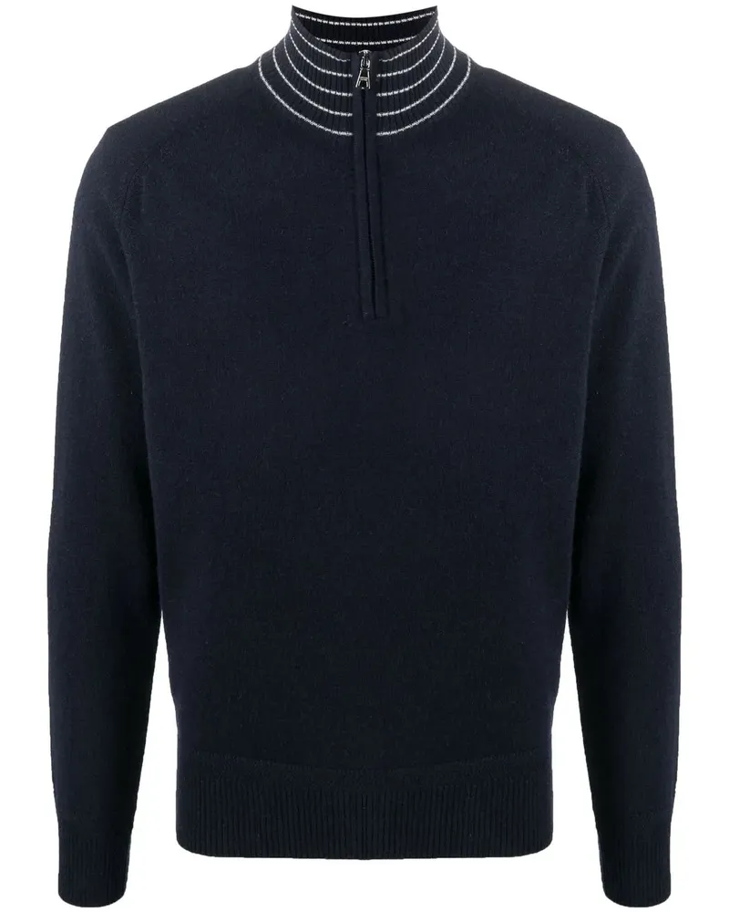 Orlebar Brown Lennard Pullover mit Stehkragen - Blau Blau