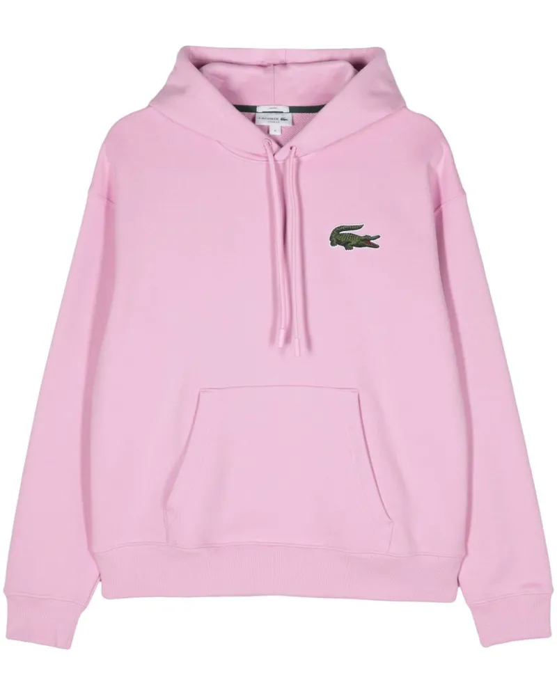 Lacoste Hoodie mit Logo-Patch Rosa