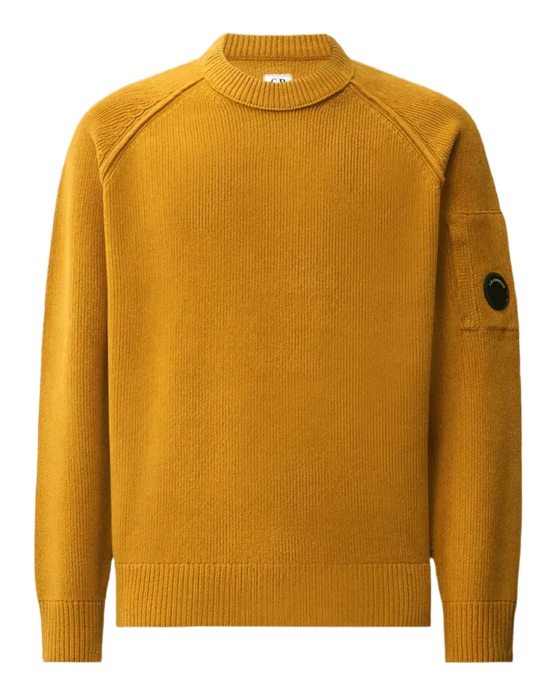 C.P. Company Pullover mit Raglanärmeln und Linsen-Detail - Gelb Gelb