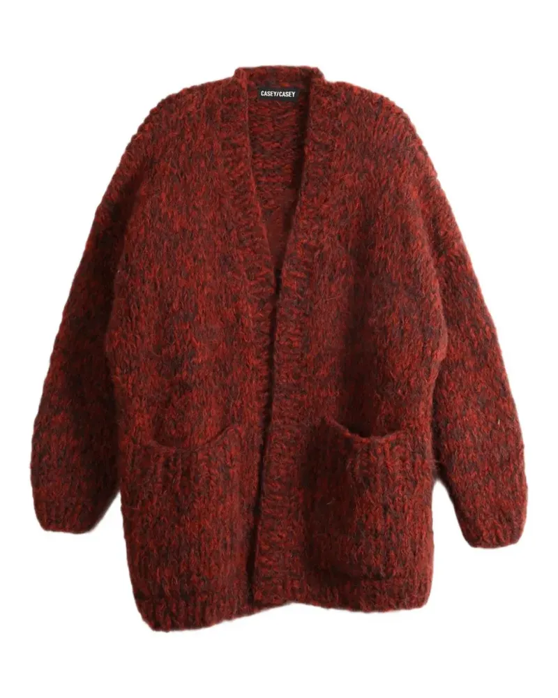 Casey Casey Elsa brushed-knit patch-pocket cardigan - Braun Braun