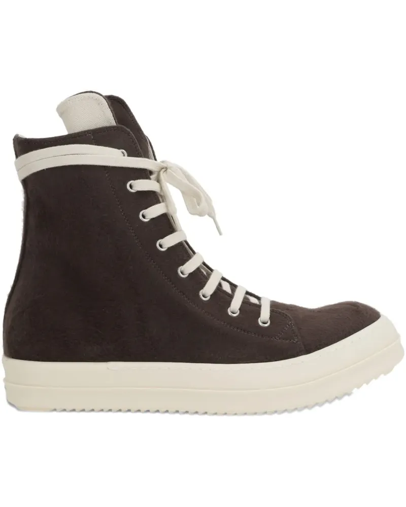 DRKSHDW by Rick Owens High-Top-Sneakers aus Flanell - Braun Braun