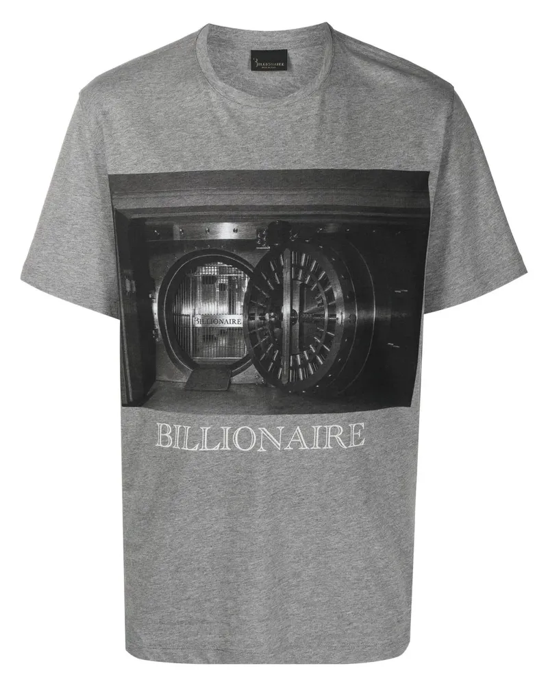 Billionaire T-Shirt mit grafischem Print - Grau Grau