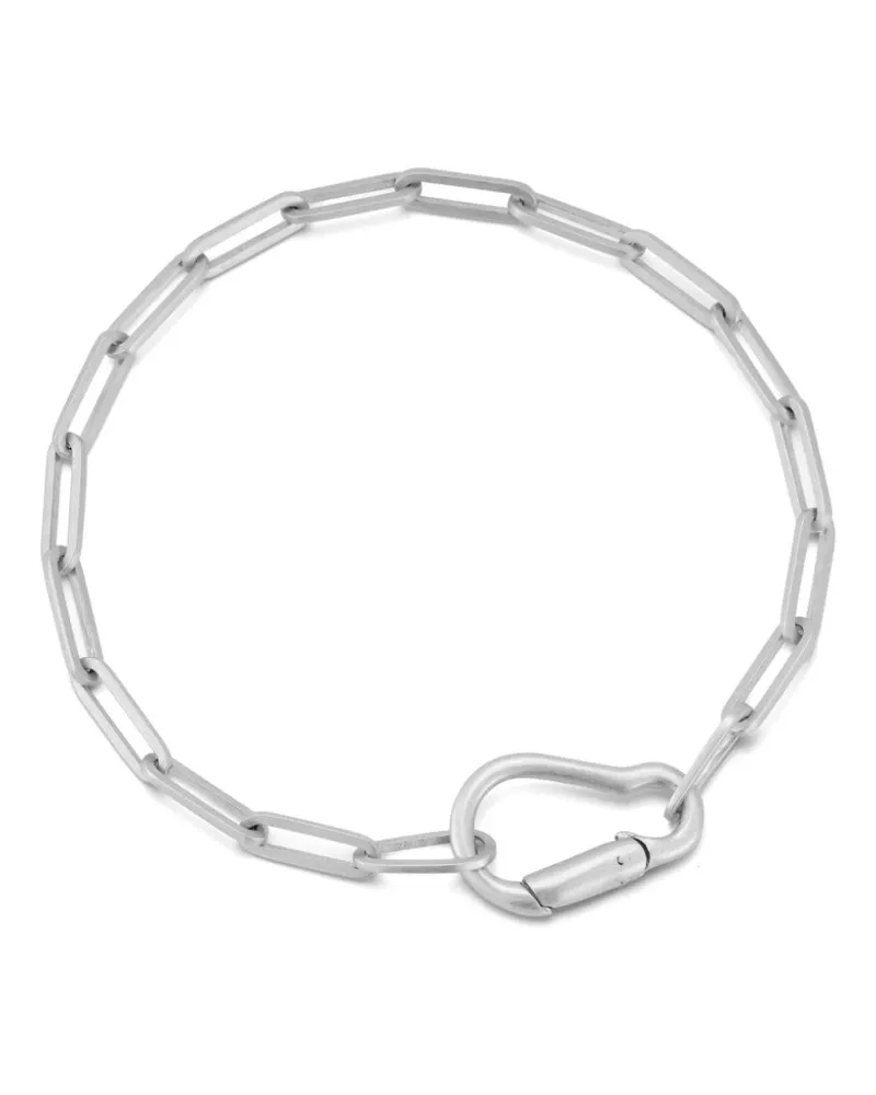 MATEO Armband aus Sterlingsilber mit Karabiner Silber