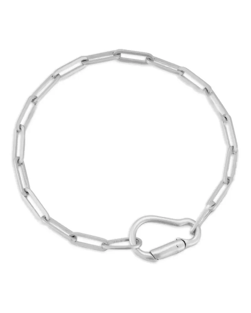 MATEO Armband aus Sterlingsilber mit Karabiner Silber