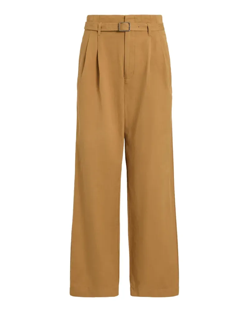 Ralph Lauren Hose aus Baumwoll-Leinen mit Falten - Nude Nude