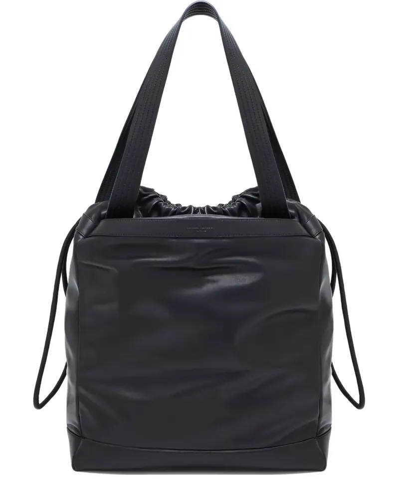 Giorgio Armani drawstring leather tote bag - Schwarz Schwarz