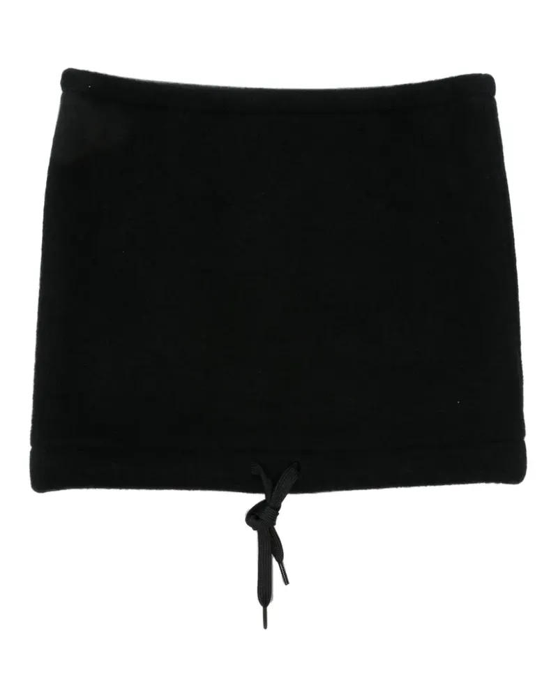Rier Fleece-Beanie mit Kordelzug - Schwarz Schwarz