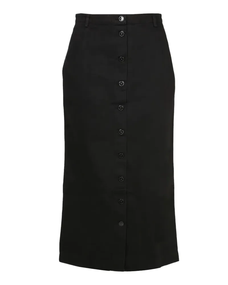 Raf Simons buttoned midi skirt - Schwarz Schwarz