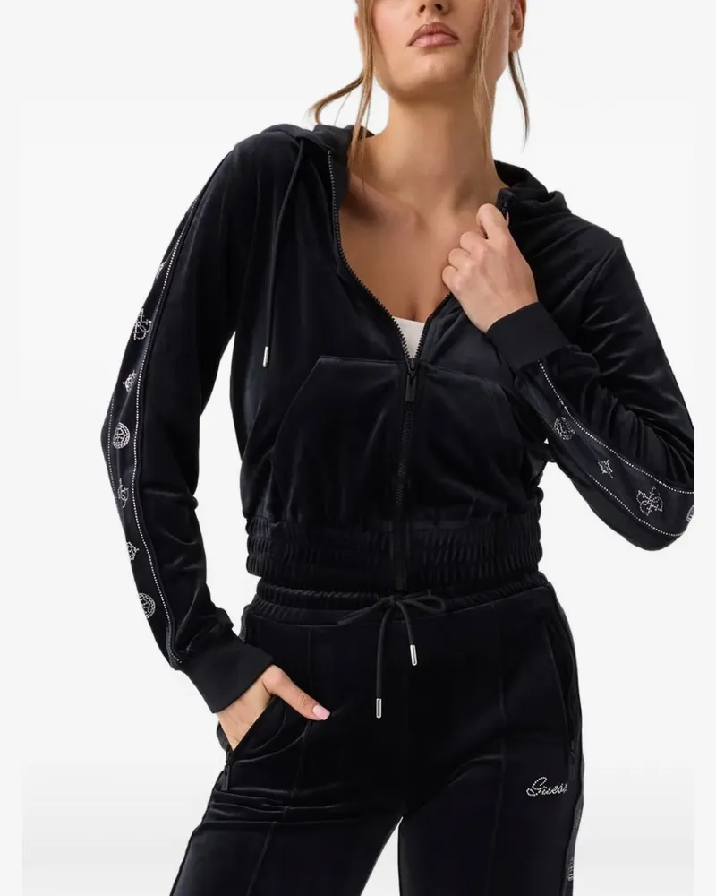 Guess Sweatshirt mit Strass - Schwarz Schwarz