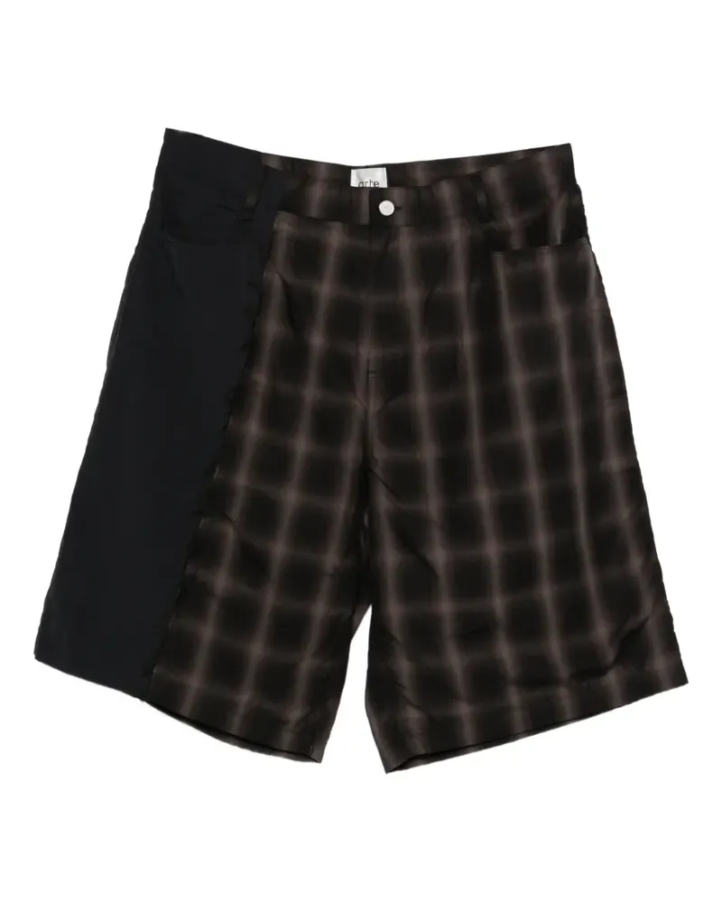 Arte Antwerp Karierte Shorts - Braun Braun