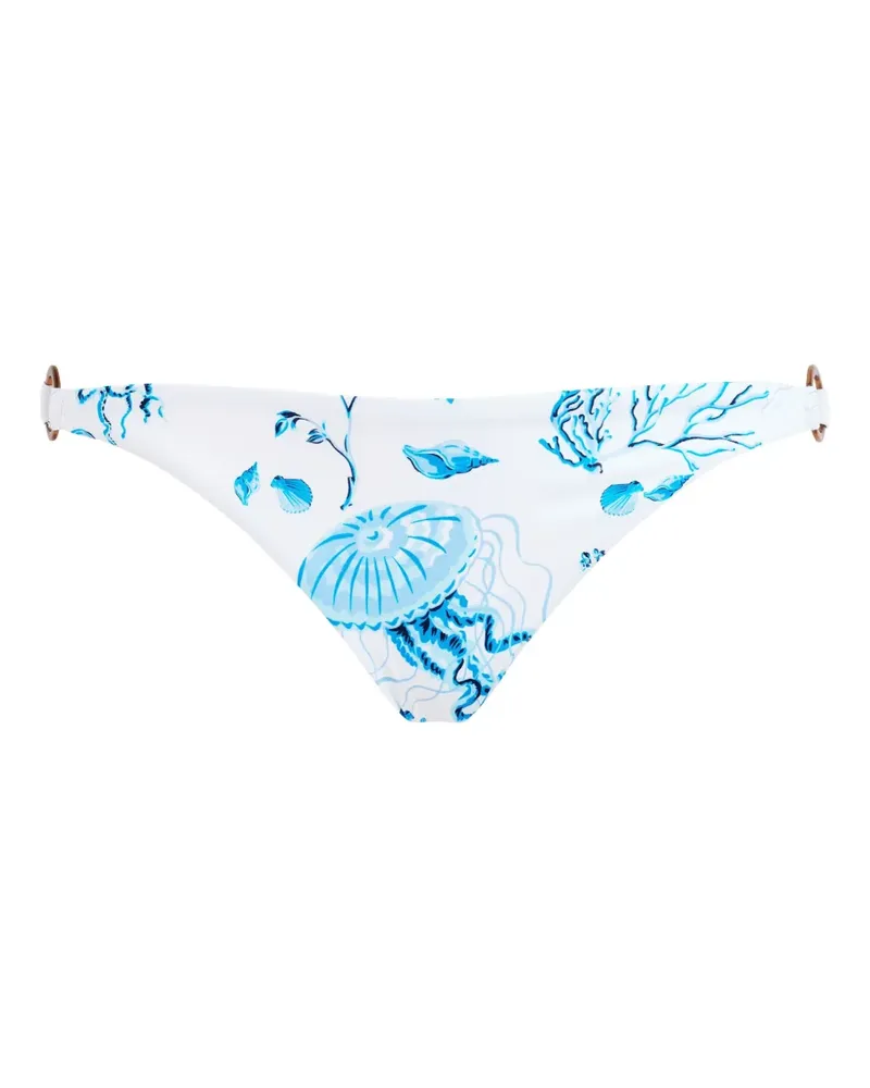 Vilebrequin Medusa and Shells Bikinihöschen - Weiß Weiß