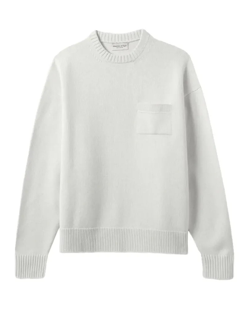 Johnstons of Elgin chest-pocket sweater - Weiß Weiß