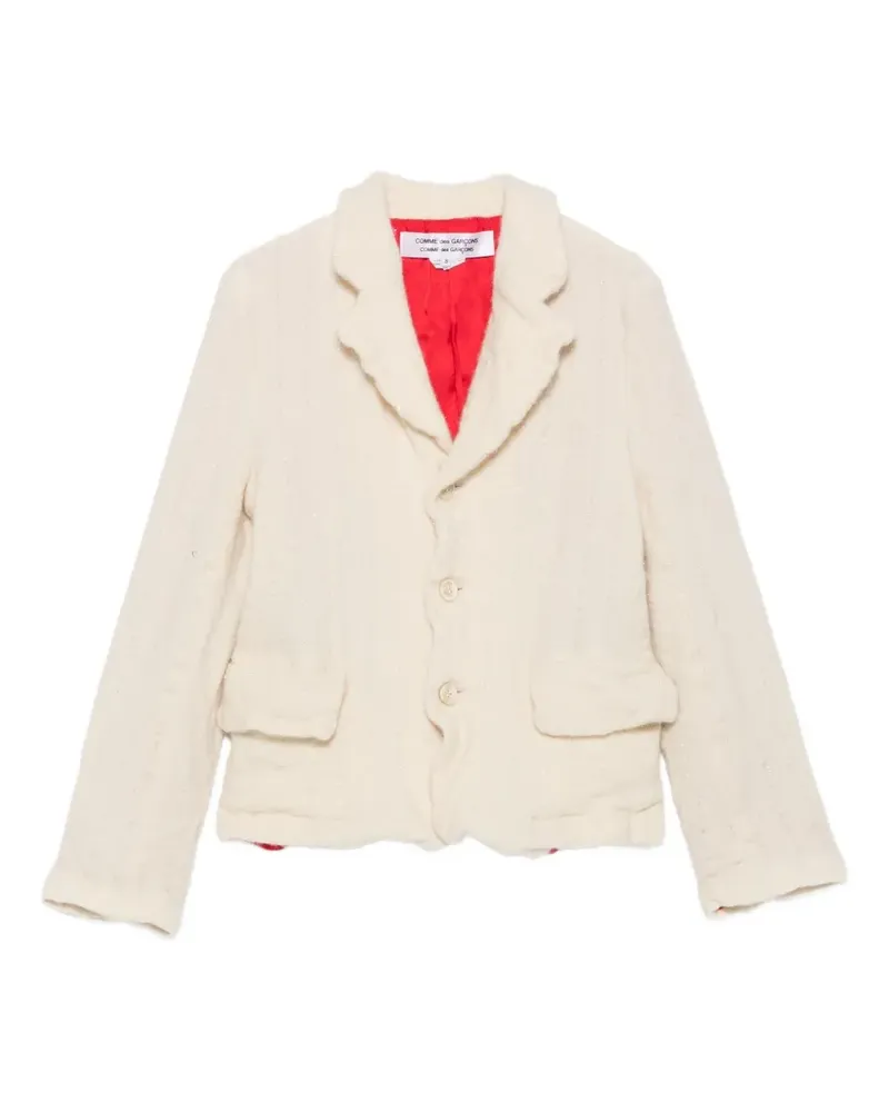 Comme des Garçons metallic-thread ruffled jacket - Nude Nude