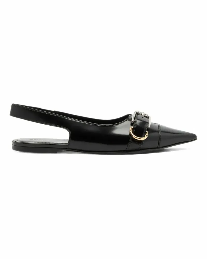 Givenchy Voyou buckle-detail slingback ballet flats - Schwarz Schwarz