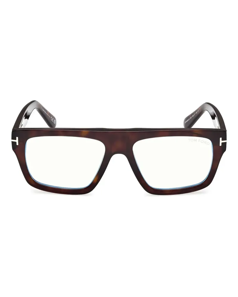 Tom Ford Brille mit eckigem Gestell - Braun Braun