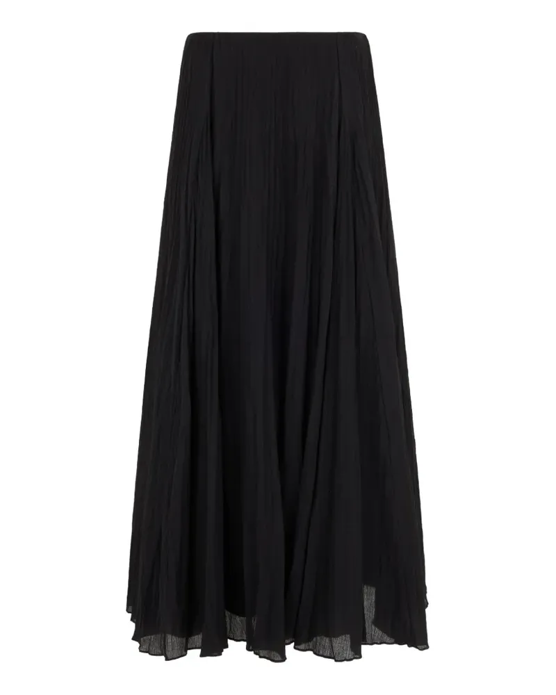Vince crinkled panelled long skirt - Schwarz Schwarz