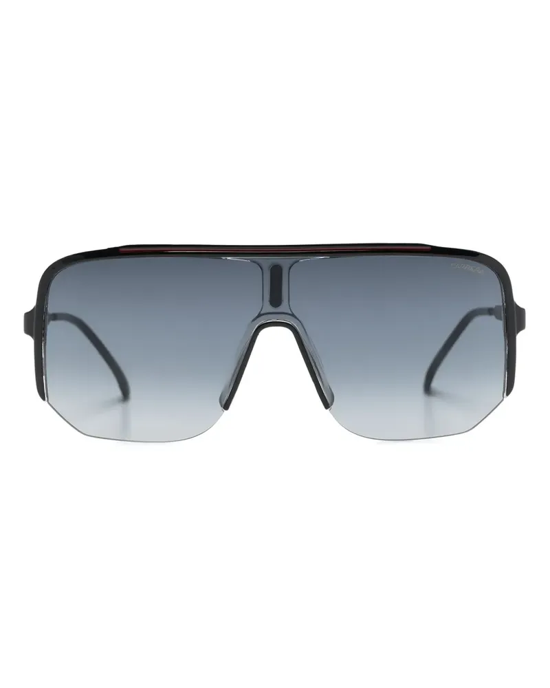 Carrera Sonnenbrille mit Shield-Gestell - Schwarz Schwarz
