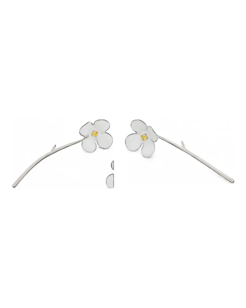 Marni Daisy Ohrclips - Silber Silber