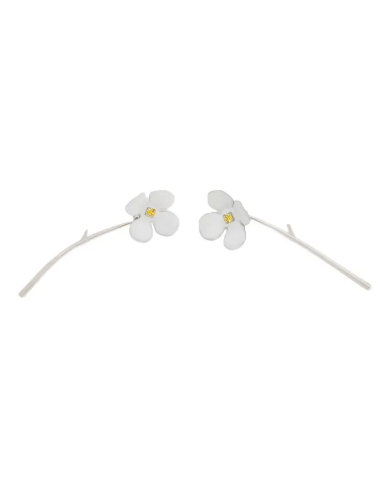 Marni Daisy Ohrclips - Silber Silber