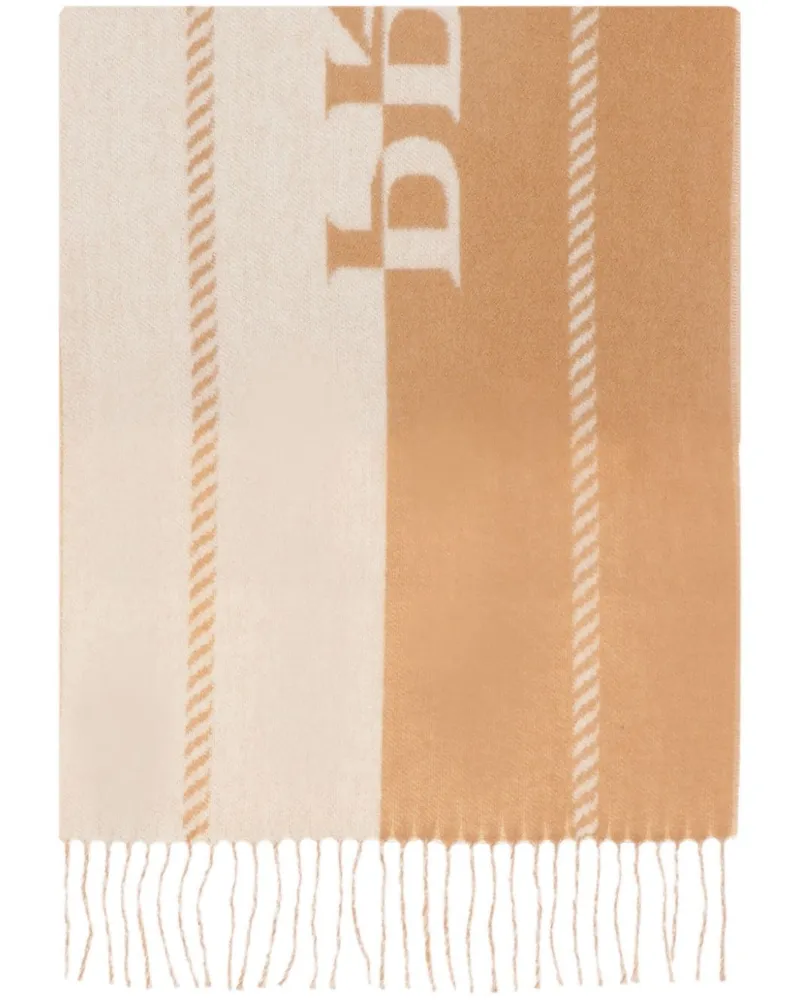 Prada Schal mit Monogramm-Intarsie - Nude Nude