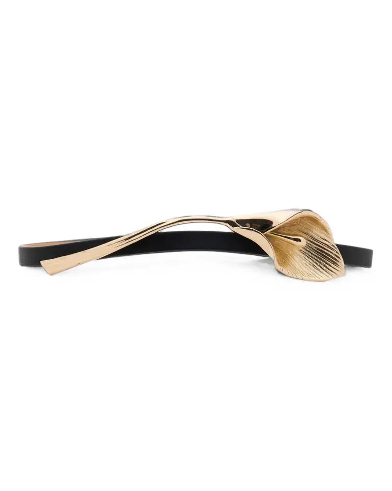 Carolina Herrera New York Calla Lily leather belt - Schwarz Schwarz