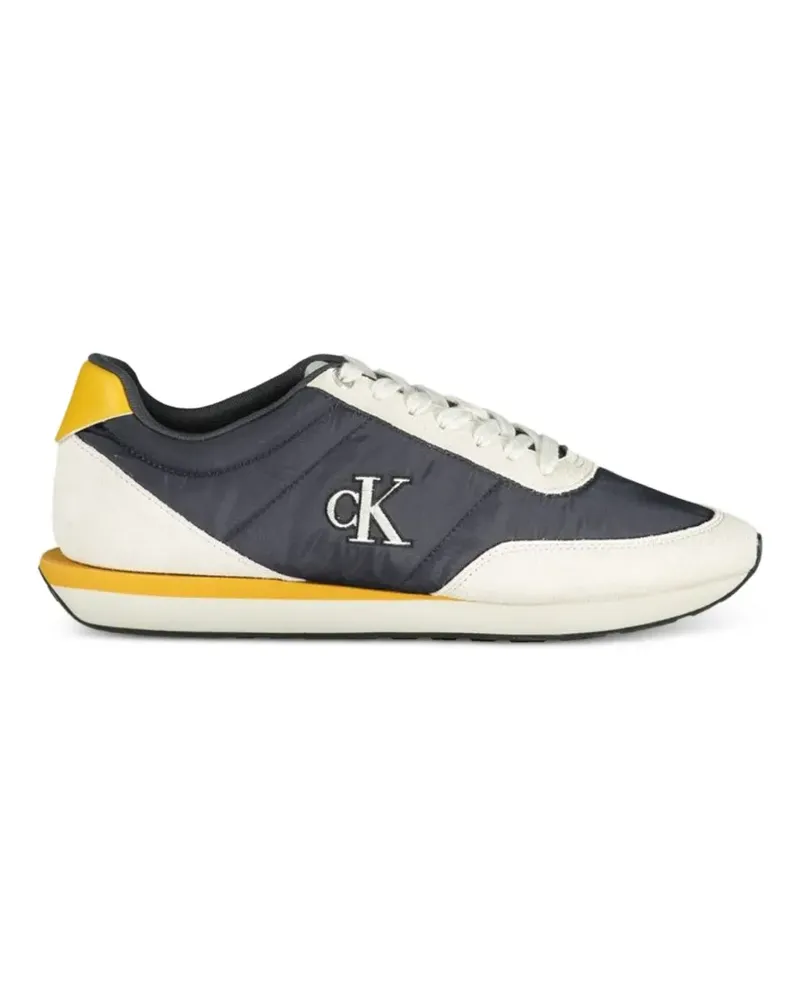 Calvin Klein panelled logo-patch sneakers - Blau Blau