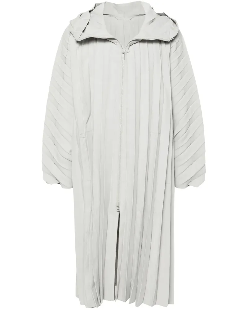 Issey Miyake Langer Edge Mantel - Grau Grau