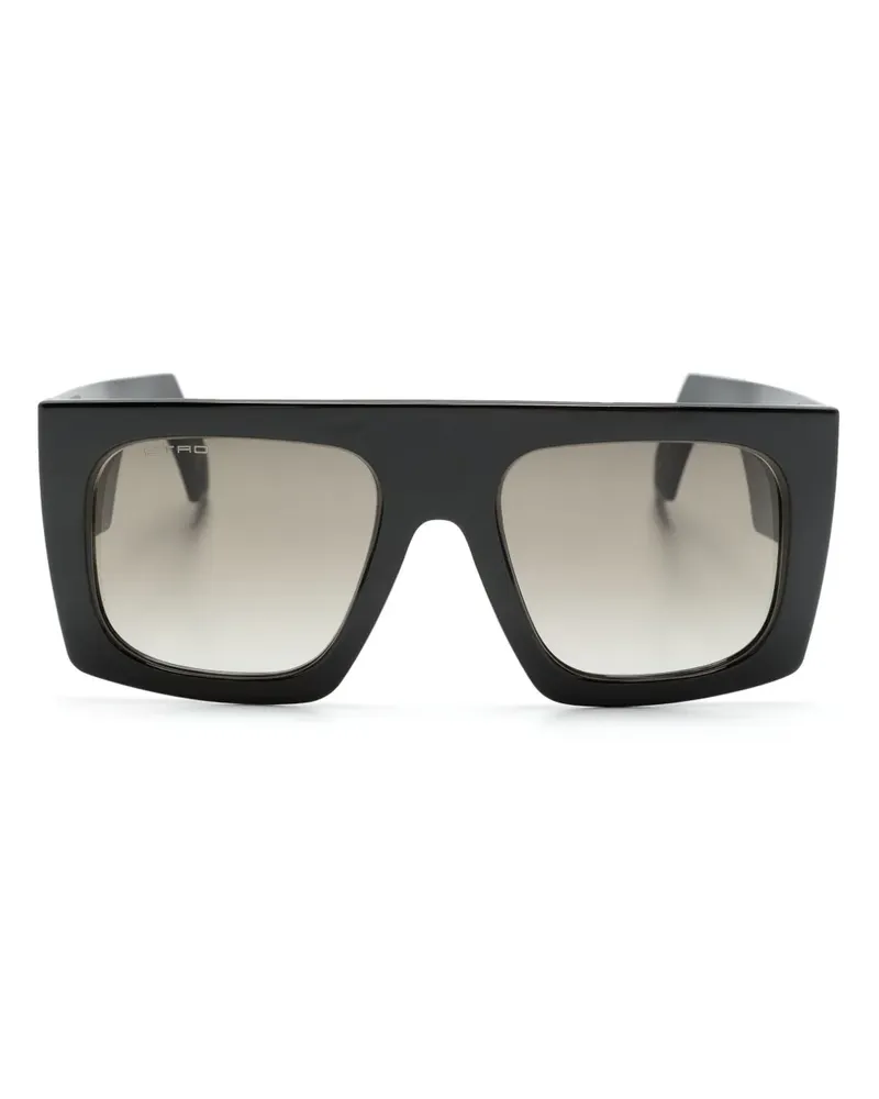 Etro Sonnenbrille mit Oversized-Gestell - Schwarz Schwarz