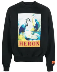 Heron Preston Sweatshirt mit Heron-Print Schwarz