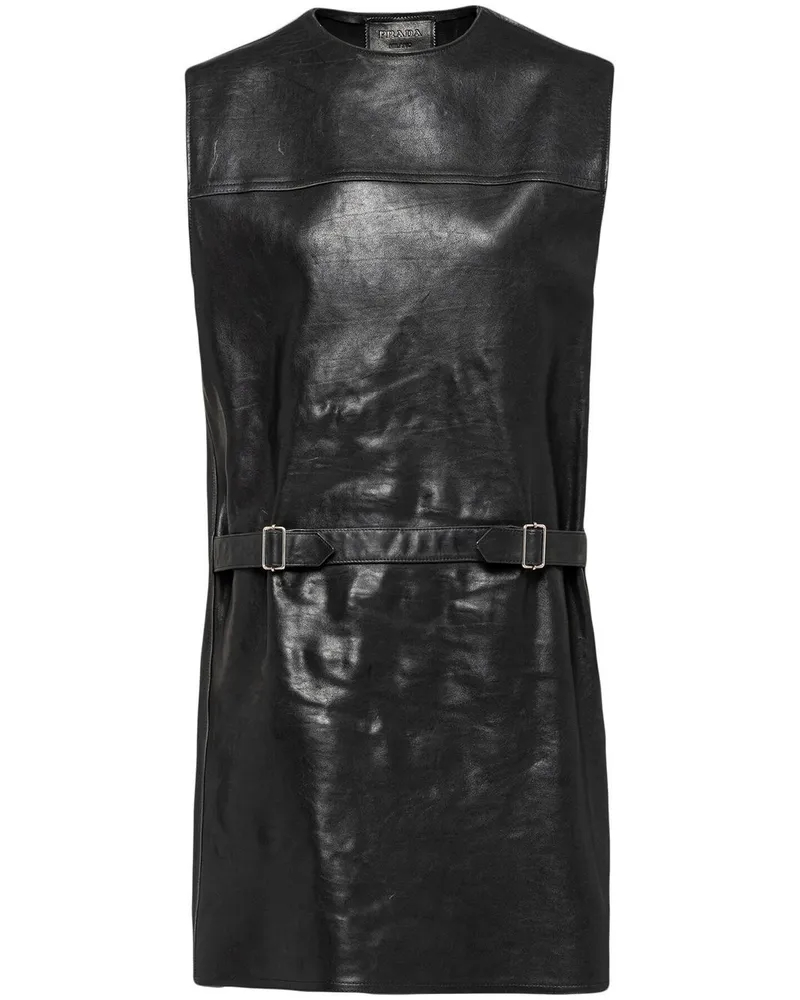 Prada Ärmelloses Minikleid - Schwarz Schwarz