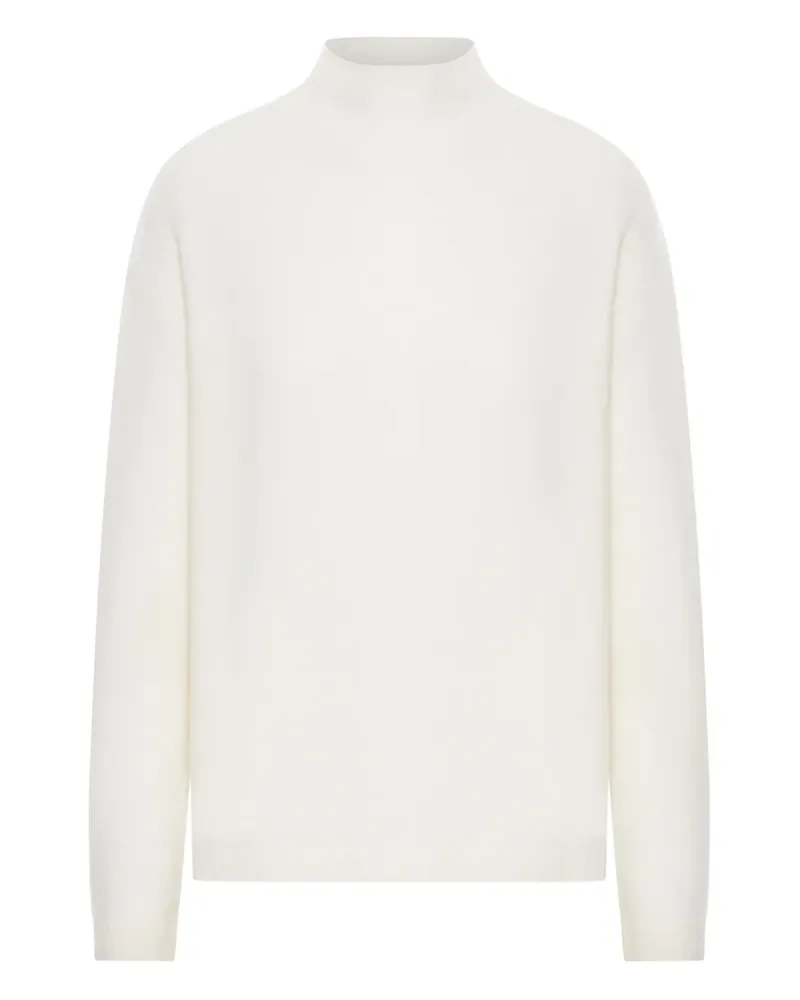 Max Mara Pullover mit Stehkragen - Weiß Weiß