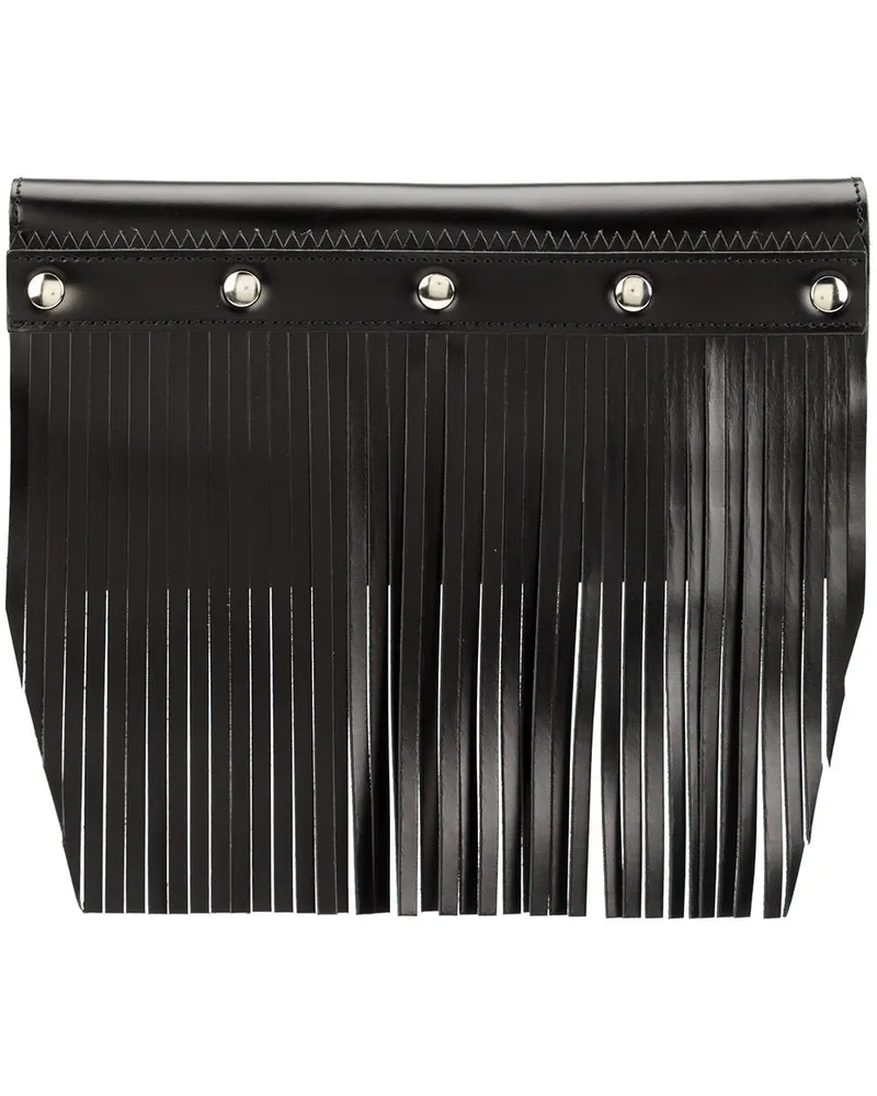 Comme des Garçons Portemonnaie mit Fransen - Schwarz Schwarz