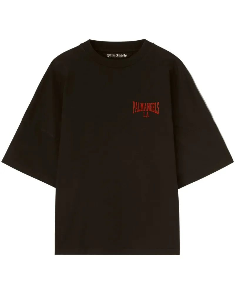 Palm Angels T-Shirt mit Logo-Print - Schwarz Schwarz
