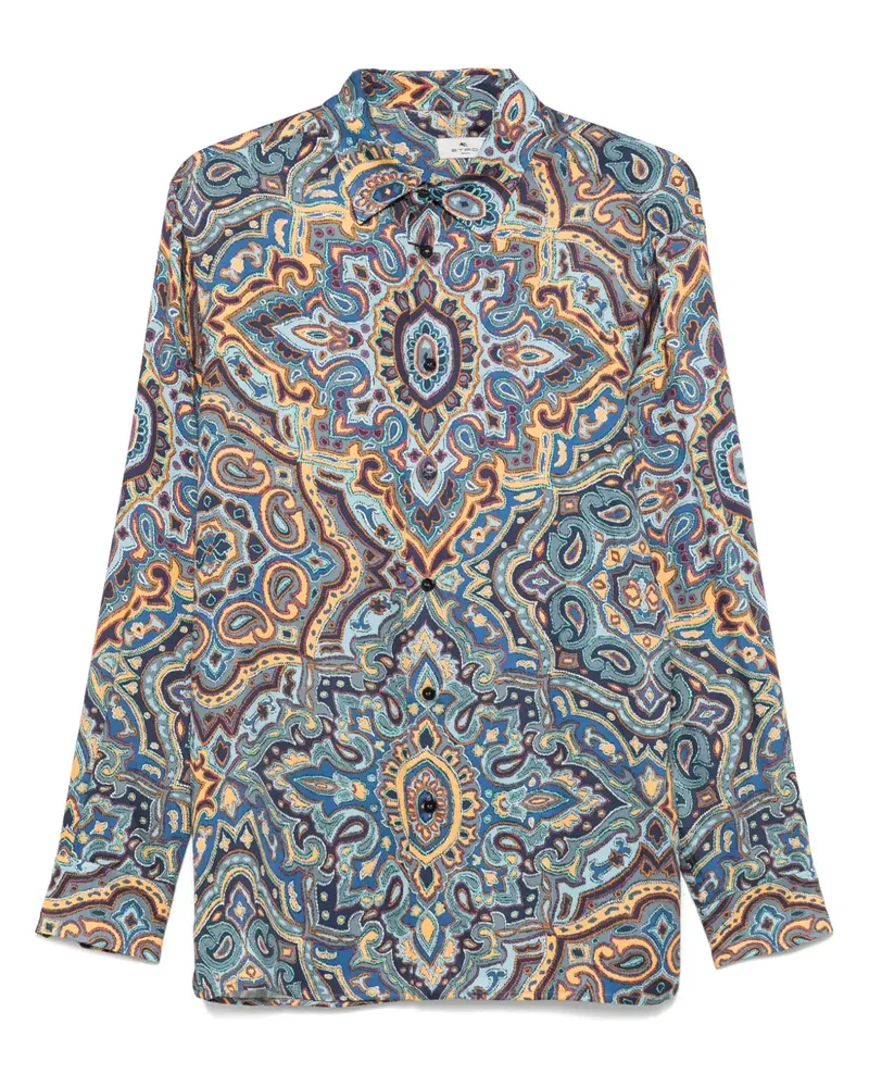 Etro Hemd mit Paisleymuster - Blau Blau