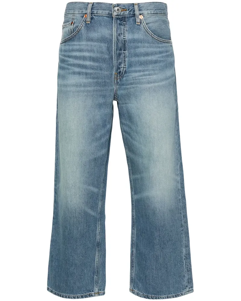 RE/DONE Halbhohe Cropped-Jeans - Blau Blau