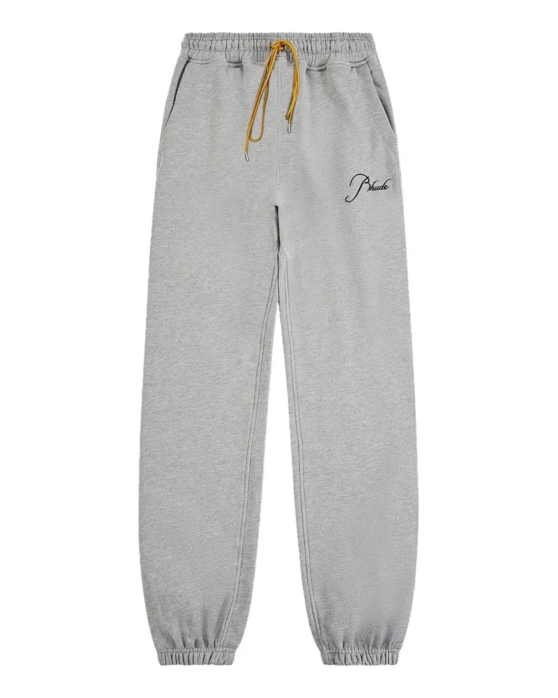 RHUDE logo-embroidered track pants - Grau Grau