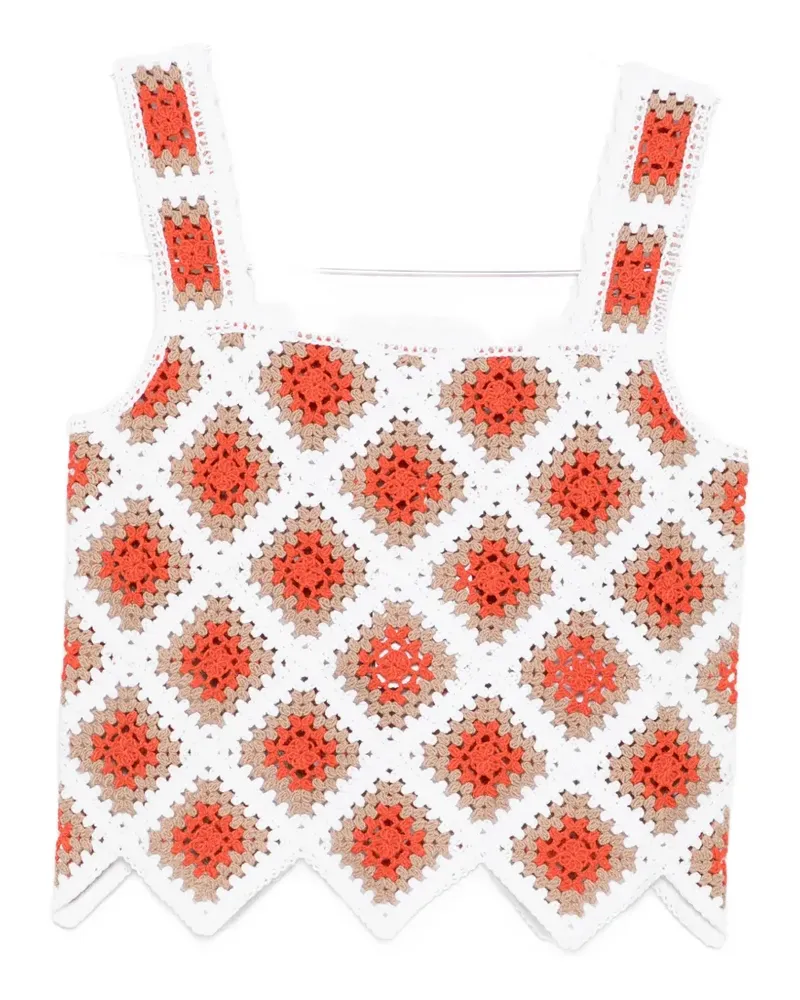 MARELLA crochet-knit top - Weiß Weiß