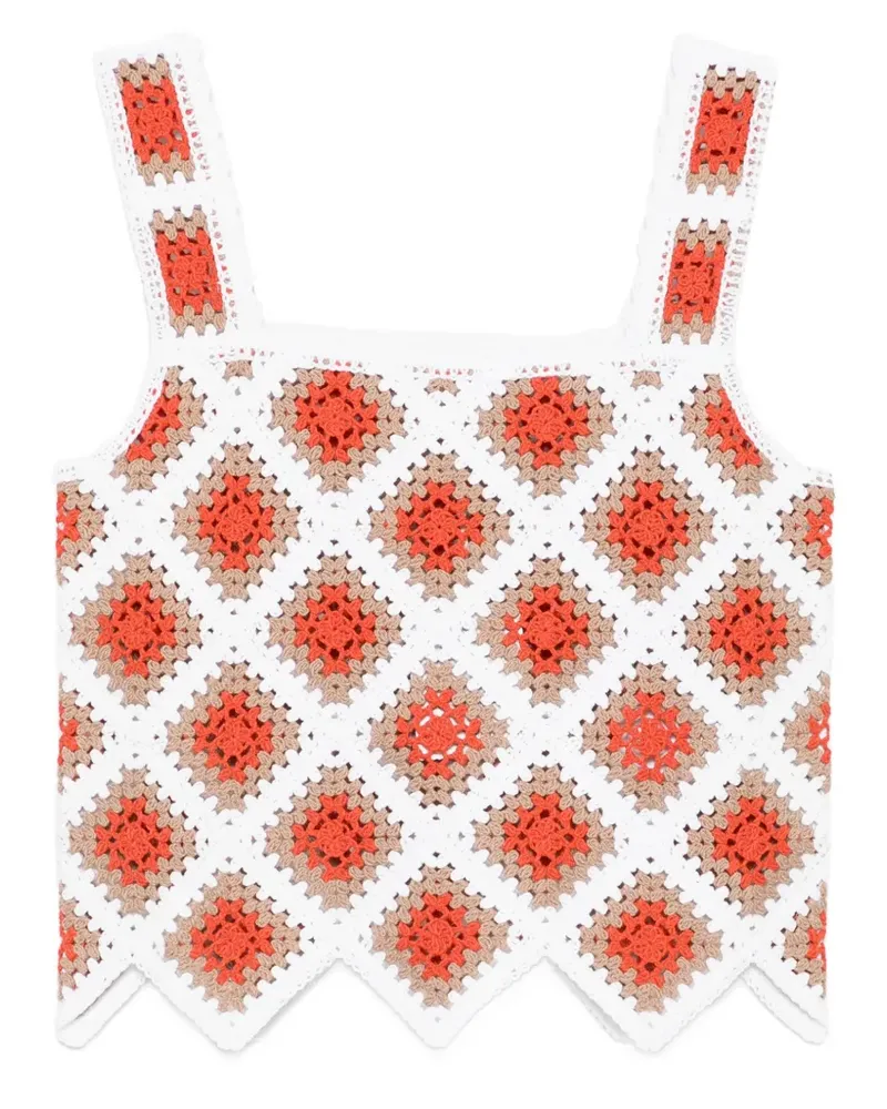 MARELLA crochet-knit top - Weiß Weiß