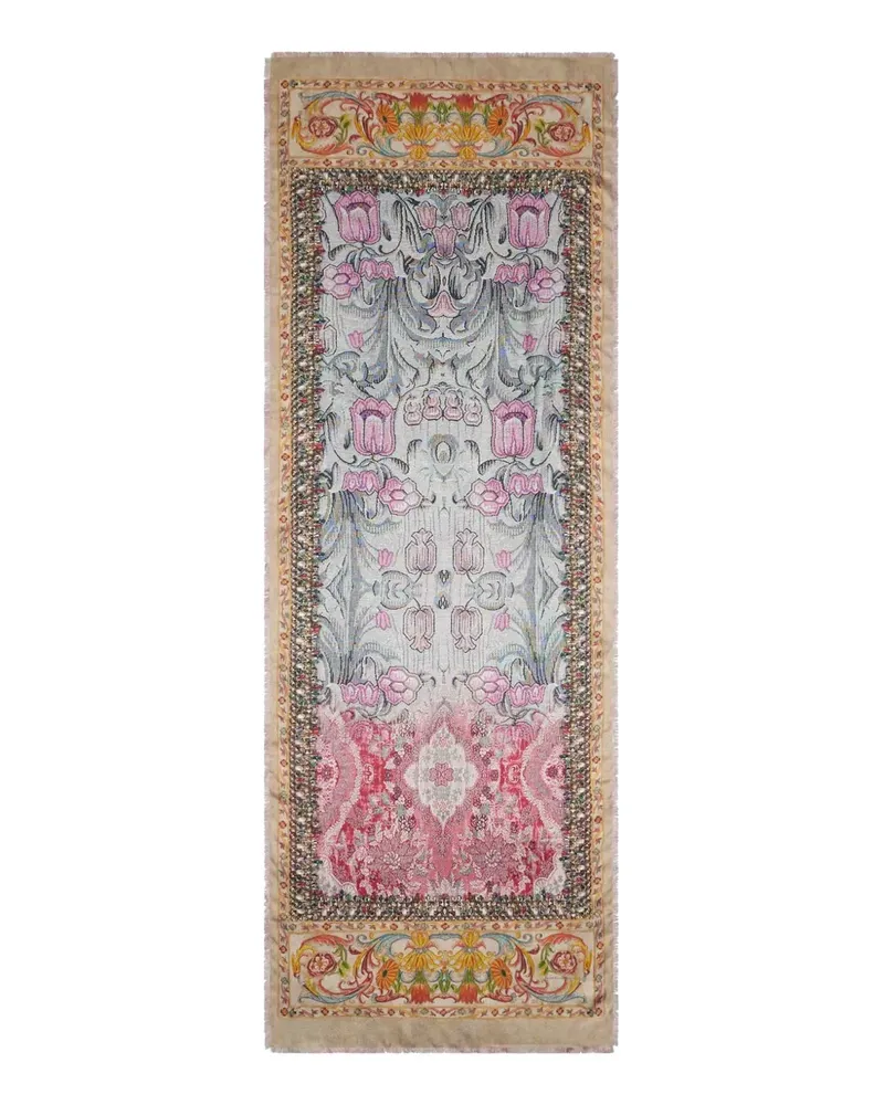 Pierre-Louis Mascia floral-pattern rectangular-shape scarf - Nude Nude