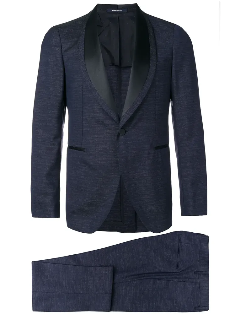 Tagliatore Dreiteiliger Smoking - Blau Blau