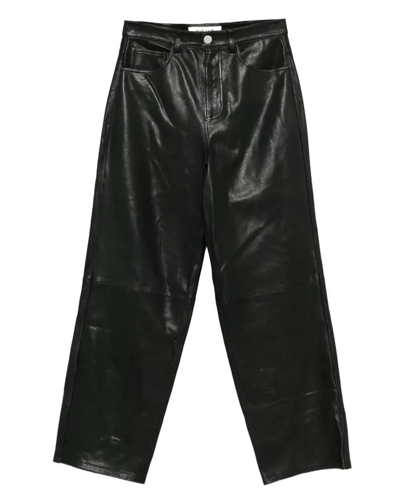 Róhe Hose aus Leder - Schwarz Schwarz