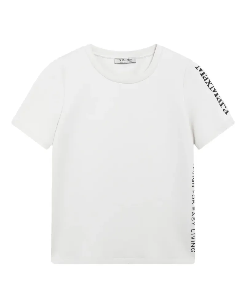 Max Mara Max Mara Nancy T-Shirt mit Logo-Print - Weiß Weiß