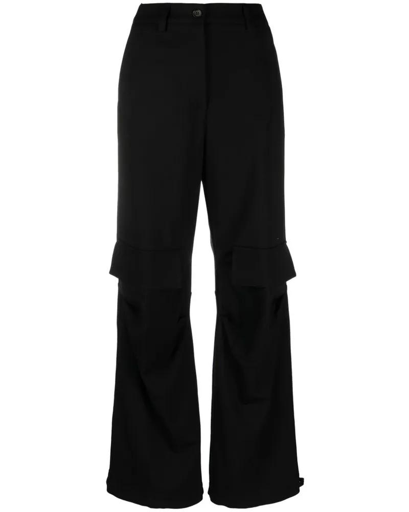 P.A.R.O.S.H. P.A.R.O H. Ausgestellte Hose - Schwarz Schwarz