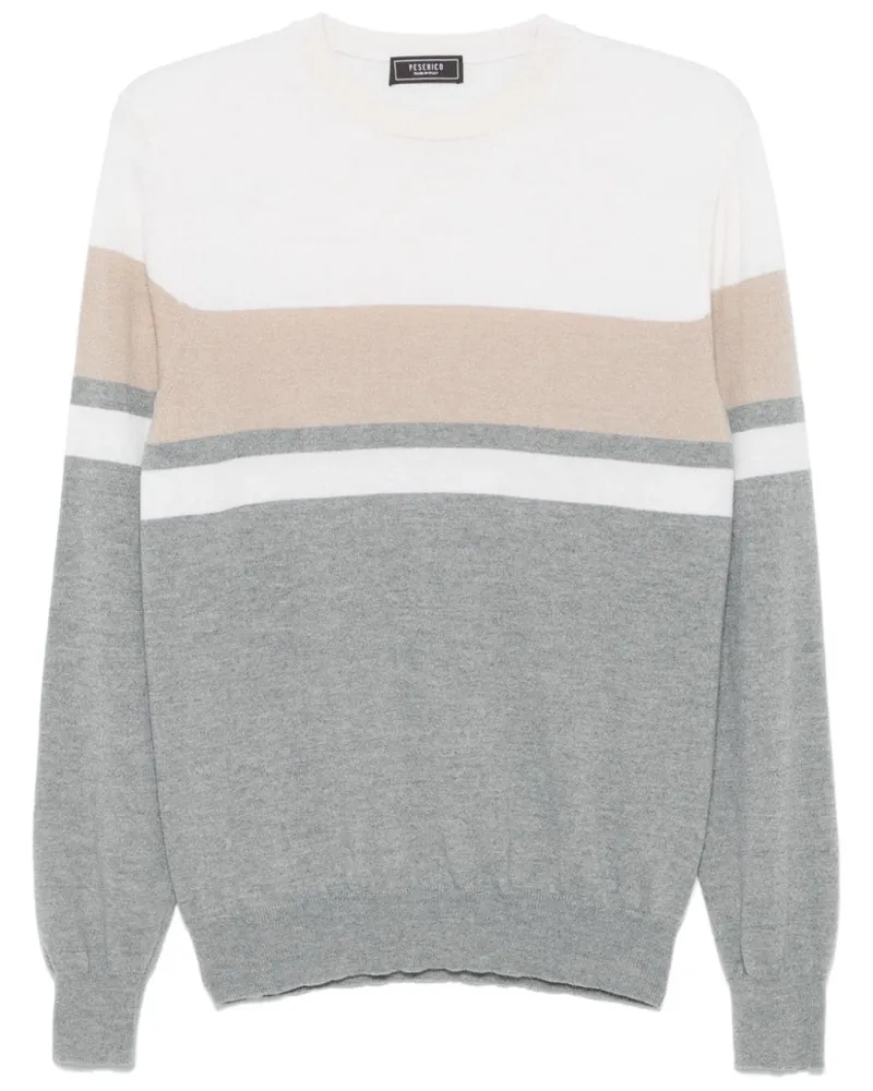 Peserico Pullover mit Streifendetail - Grau Grau
