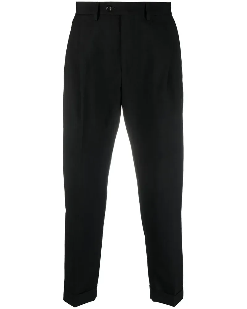 Dell'oglio Klassische Cropped-Hose - Schwarz Schwarz