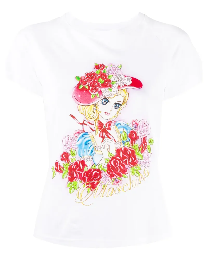 Moschino T-Shirt mit Print - Weiß Weiß