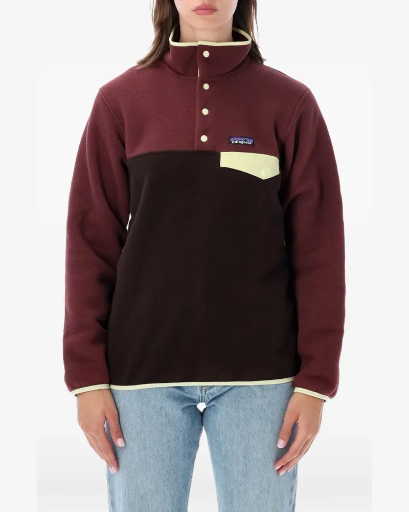 Patagonia Synchilla Snap-T Sweatshirt in Colour-Block-Optik - Braun Braun