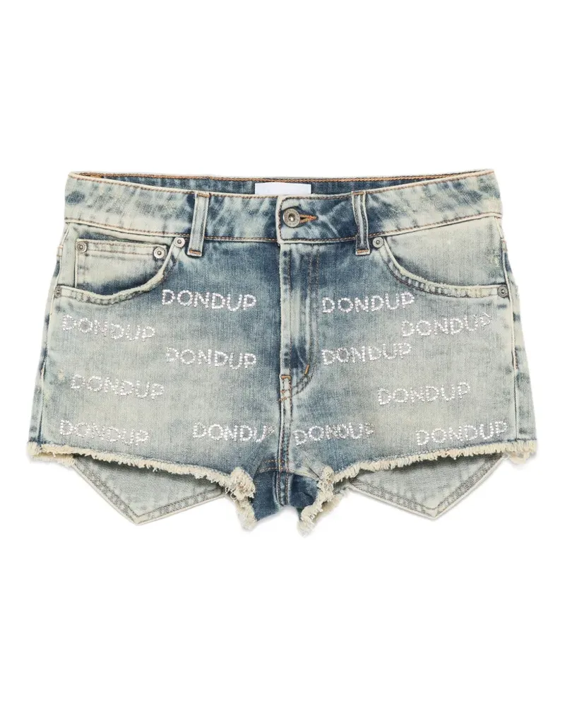 Dondup Shorts mit Kristallen - Blau Blau